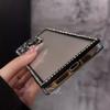Luxury Plating Diamond Rhinestone Case for iPhone 16 15 14 Plus 13 Pro Max Bling Glitter Square Soft Clear Silicone Bumper Cover