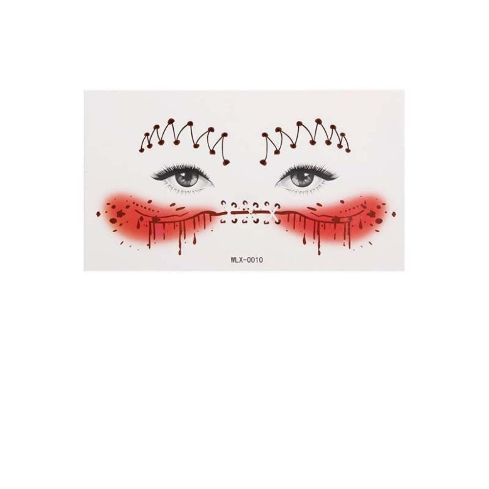 Pumpkin Halloween Face Temporary Tattoo Waterproof Body Art Scar Stickers Kids Adult Make Up