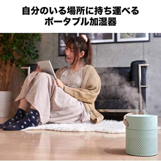 Green House Large Capacity Portable Humidifier Rechargeable Ultrasonic Type Smoky White GH-PHLA-WH