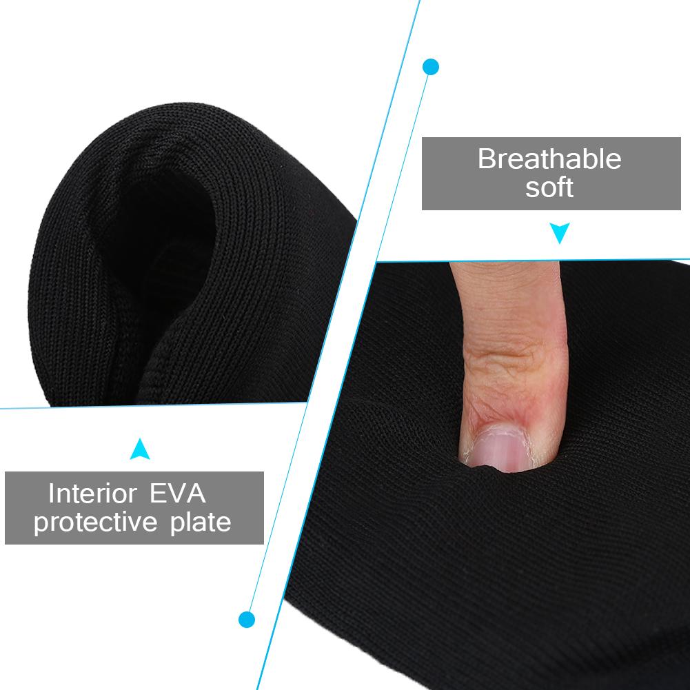 Atmungsaktiver Bein-Knöchelschutz Anti-Rutsch-Schutzpolster für Boxen Kickboxen (Schwarz M)