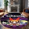 Customizable The Powerpuff Girls8 Round Non-Slip Carpet - Ideal for Garden, Picnic, Office, Perfect for Decoration, Suitable For All Seasons