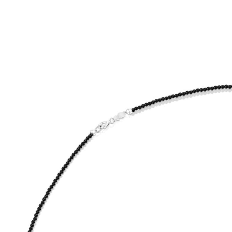 TOUS TOUS Silver Bold Bear Necklace Onyx Bear Charm/Silver BoldBear N onyx bearcharm/Necklace/311562500