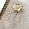 French Style Ginkgo Leaf Brooch Vintage Metal Glossy Corsage Ornament Long Leaf Pin  Women