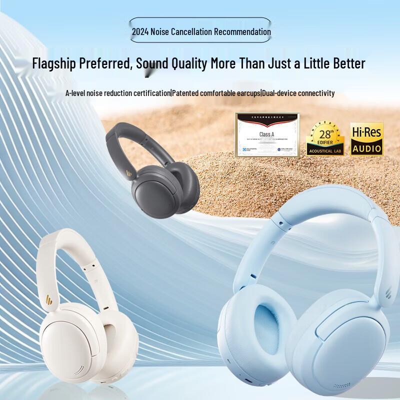 Edifier W800BT Free Noise-Cancelling Wireless Over-Ear Headphones