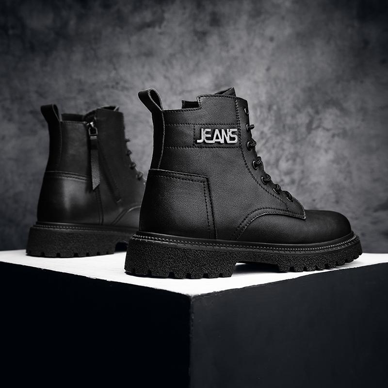 Men's New Leather Outdoor Sports Shoes Casual Shoes Business Leather Boots