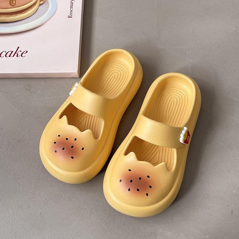 

Mary Jane cool slippers women s summer new outer wear cat thick bottom non-slip bag head cool slippers tide 37-38