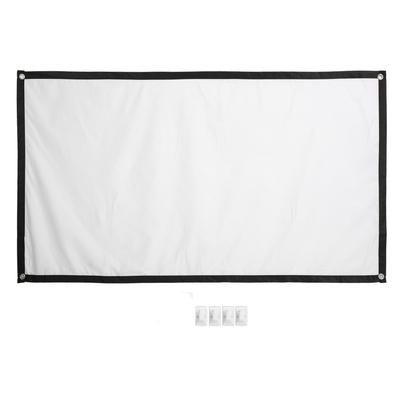 Projector Screen 60 Inch HD High Density Projection Movies Screen with 4 Hooks for Indoor Outdoor