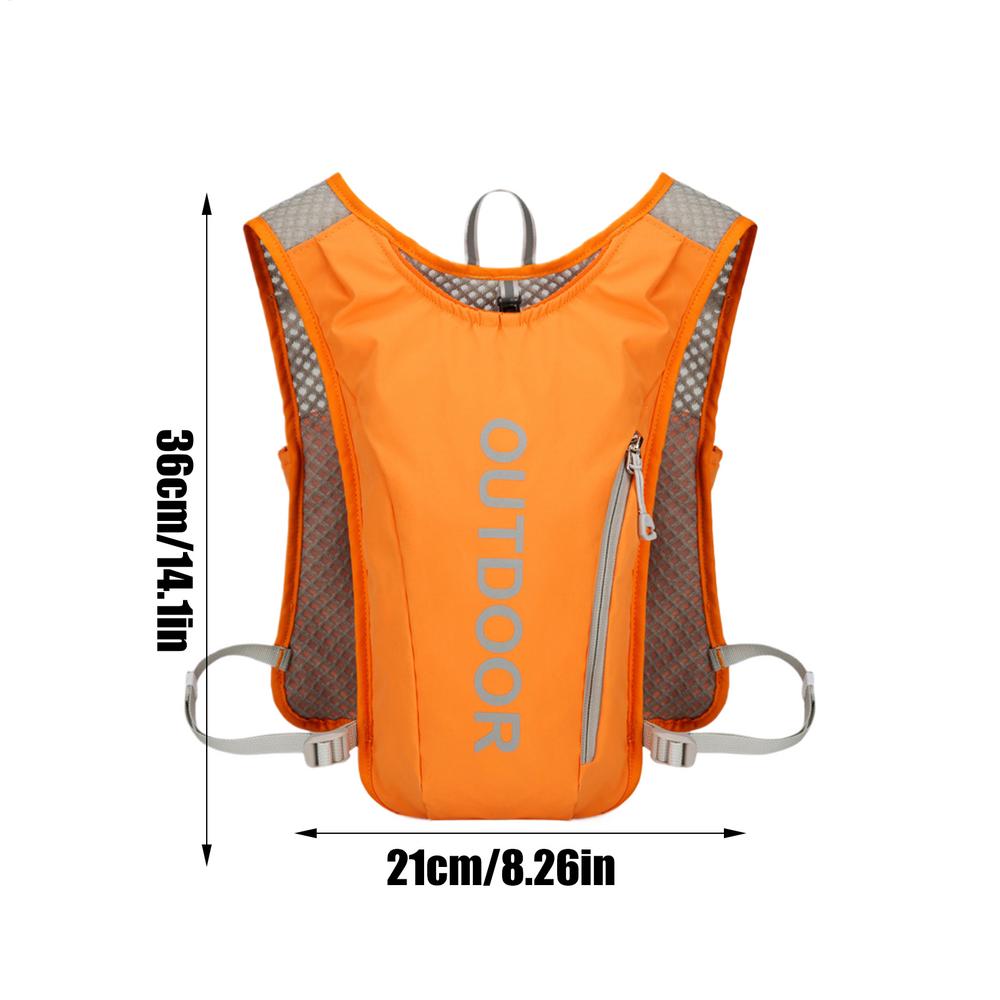 

5L Breathable Hydration Vest Trail Running Backpacks Lightweight Cycling Run Jogging Marathon Backpack Riding Bike Climbing Bag помаранчевий