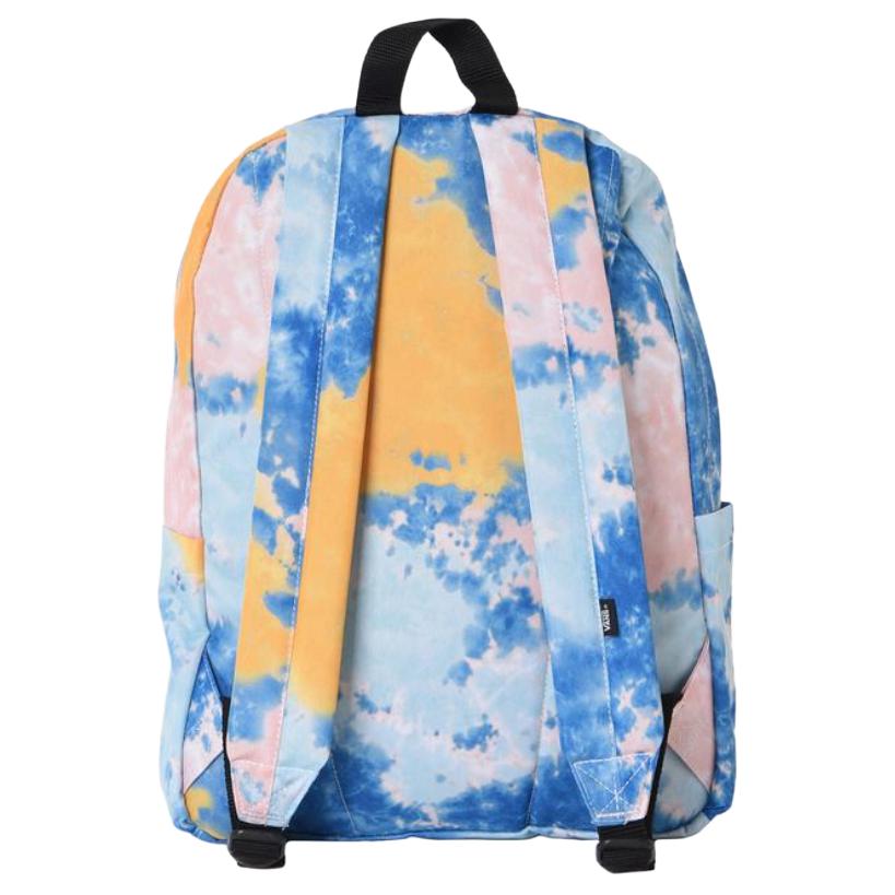 Vans Letter Patch Tie-Dye Design Backpack Unisex Backpack Blue VN0A5E2SG5O