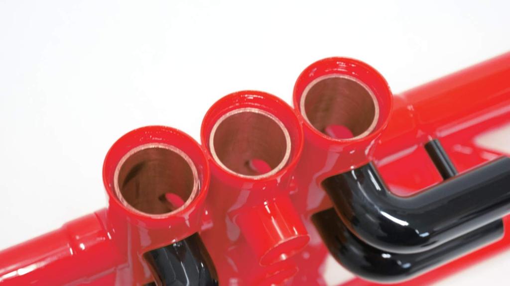 ZO Plastic Trumpet Red Black TP-01BK
