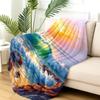 Inspiration Ocean Sunrise Pattern Flannel Printed Blanket Suitable for All Seasons Suitable for Living Room Office Sofa Travel