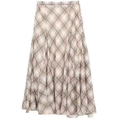 Betu Women's Plaid A-Line Midi Skirt
