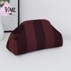Large Capacity Cosmetic Pouch Woven Striped Clutch Purse for Woman, Pouch, Portable Party Knit Dumpling Bag, Kiss Lock Handbag Evening,