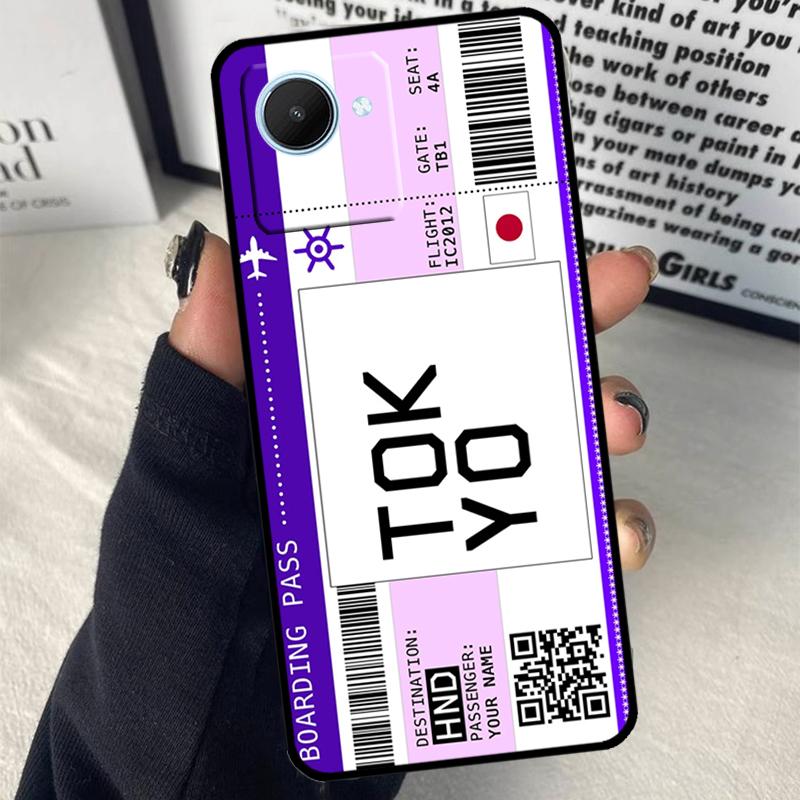 Boarding Pass Ticket For Realme 15 14 10 11 12 13 Pro Plus C65 C67 C71 C63 C61 C55 C51 C53 C75 GT6 GT7 Pro Case