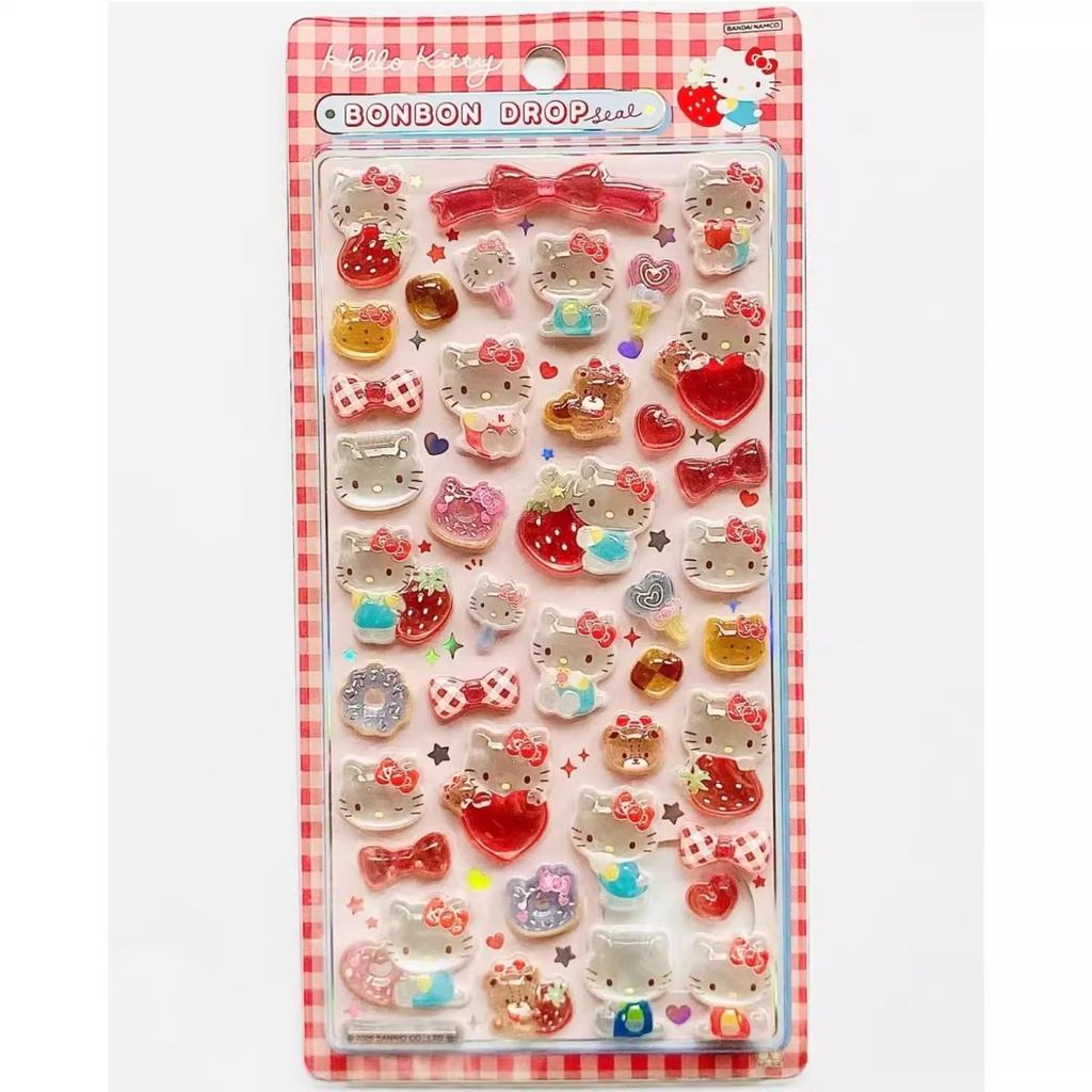 Hello Kitty Hangyodon Three-Dimensional Relief Crystal Sticker Diy Phone Case Notebook Camera Decorate Girl Birthday Gift