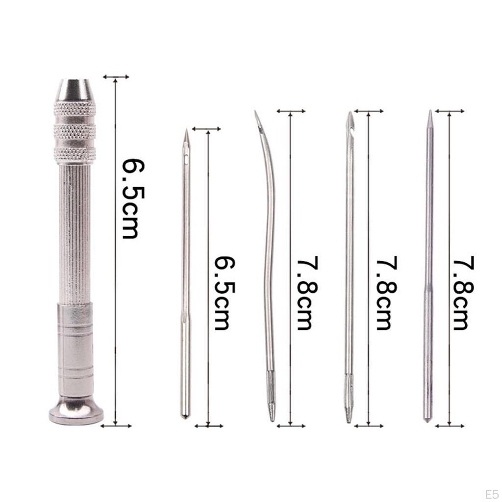 Pu Needles Awl Leather Sewing Set Hand Home Replaceable Shoes Repair Tool