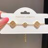 K Gold Plated Zircon Flower Bracelet For Women Gift Elegant Jewelry