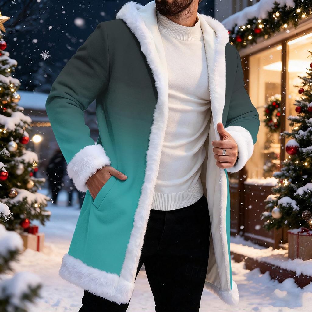 Giacca Casual da Uomo con Stampa Sfumata per Autunno e Inverno, per Esterno e Uso Quotidiano