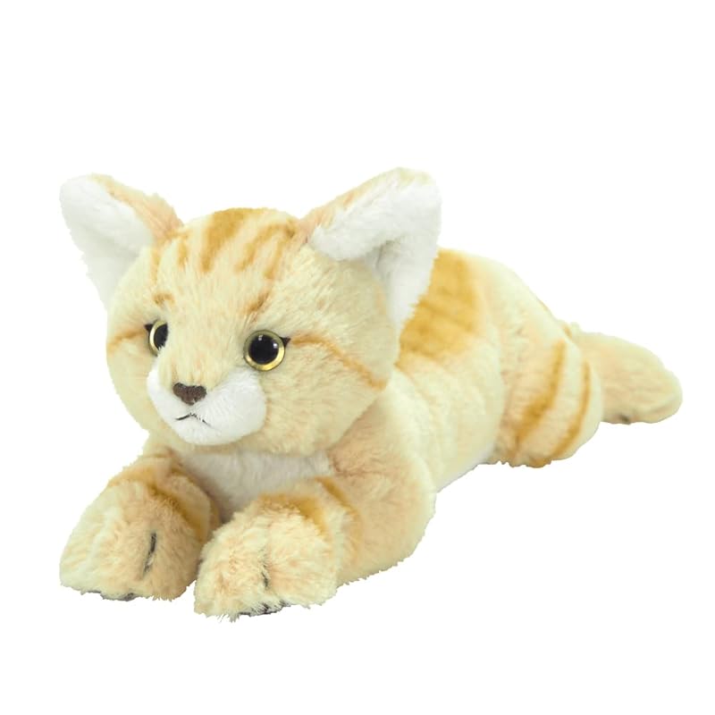 SunLemon Lap Cat, Small, 14 x 40 x 15cm, Plush Animal, Cute Sand Cat, Cat, P-8102
