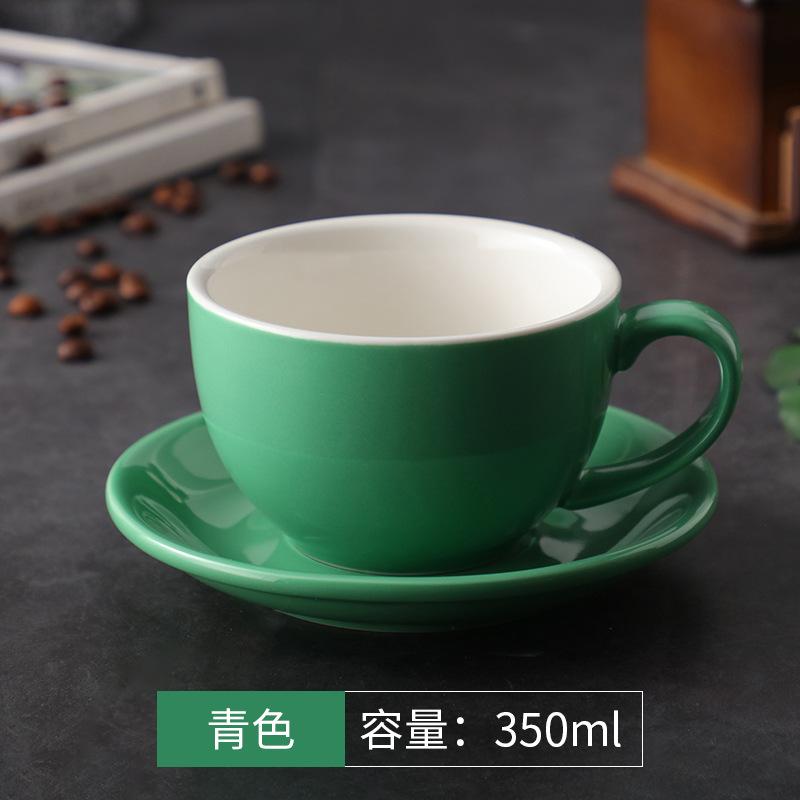350ML Ceramic Large Capacity Coffee Cup Colorful Coffee Cup and Saucer Exquisite Afternoon Tea Dessert Tea Cup Couple's Mug Gift
