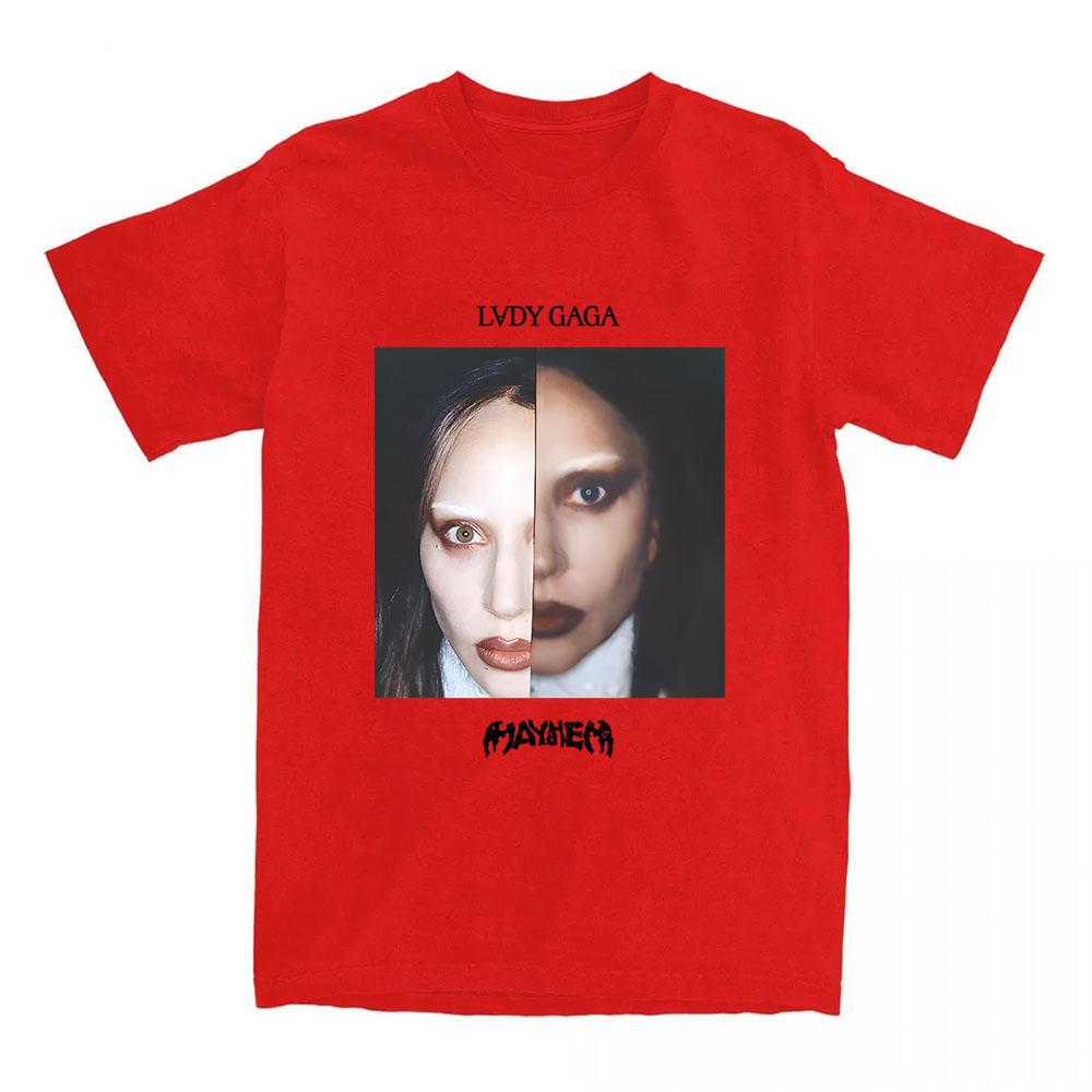 Lady Gaga Mayhem Album Tshirt 2025 Hip Hip Unisex Streetwear Women Unisex Clothing Singer Graphic Printing Tshirt Cotton T Shirt S