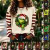 Women's Christmas Print Long Sleeve Neck Pullover Sweatshirt