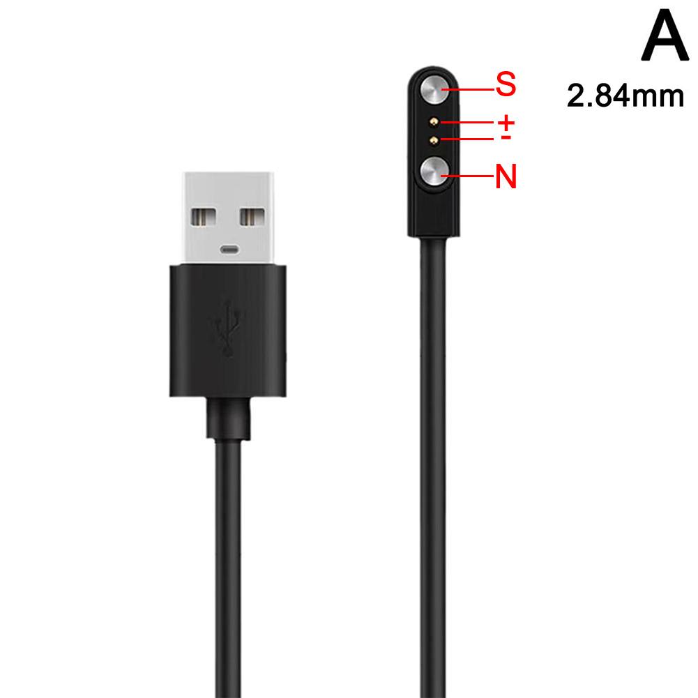 Universal Magnetic Charging Cable For Smart Black Watch USB Novel Power 2.84/4/7.62mm Pi L5L5