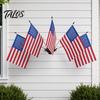 American Flag Stand Set, 5Pcs Celebration Flags with Poles And Fan-Shaped Bases for Wall Balcony Shop Fronts Outdoor Decor Patriotic Celebration