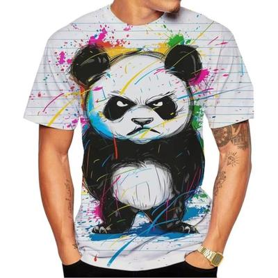 Fashion Men's T Shirt Short Sleeve 3D Printing Panda Print T-shirt Street Style Unisex Men Funny Fashion Top 6XL