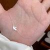 Sterling Silver S925 Peace Dove Pendant Necklace - Women's Simple, Luxurious Clavicle Chain Design