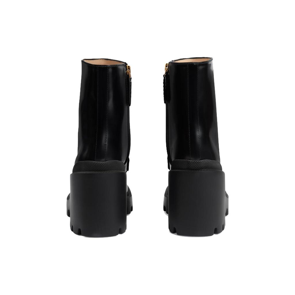 Gucci Wmns Horsebit Ankle Boot 'Black' Women's 750589 AACAT 1000