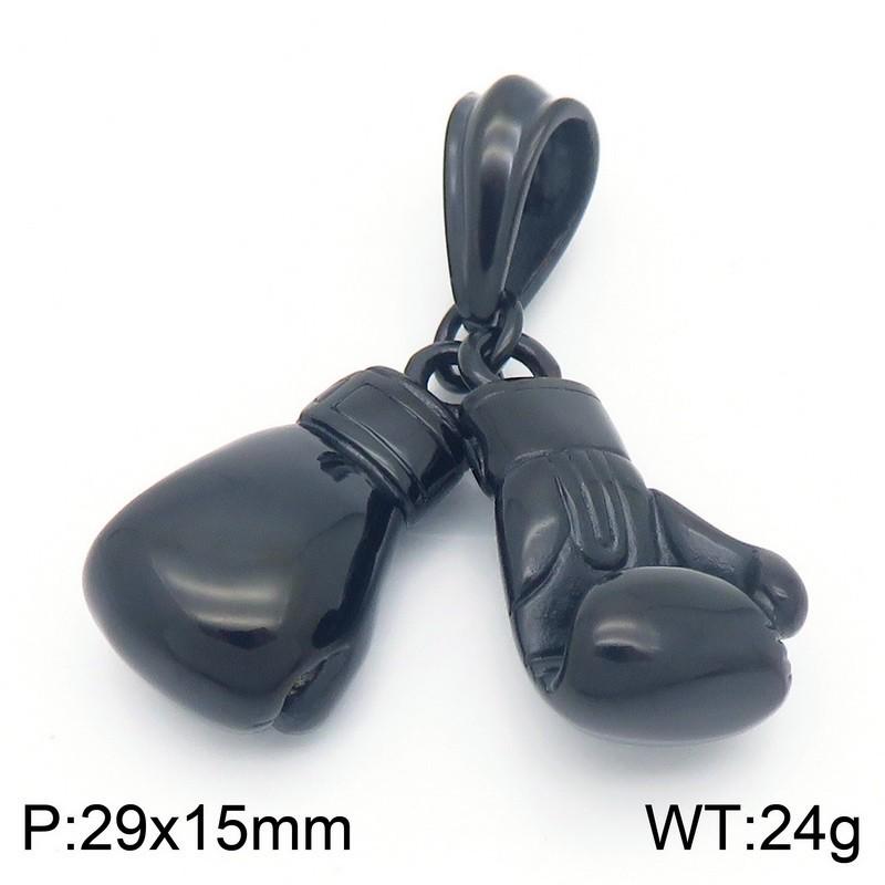 European & American Trend Men's Titanium Steel Boxing Gloves Pendant Necklace