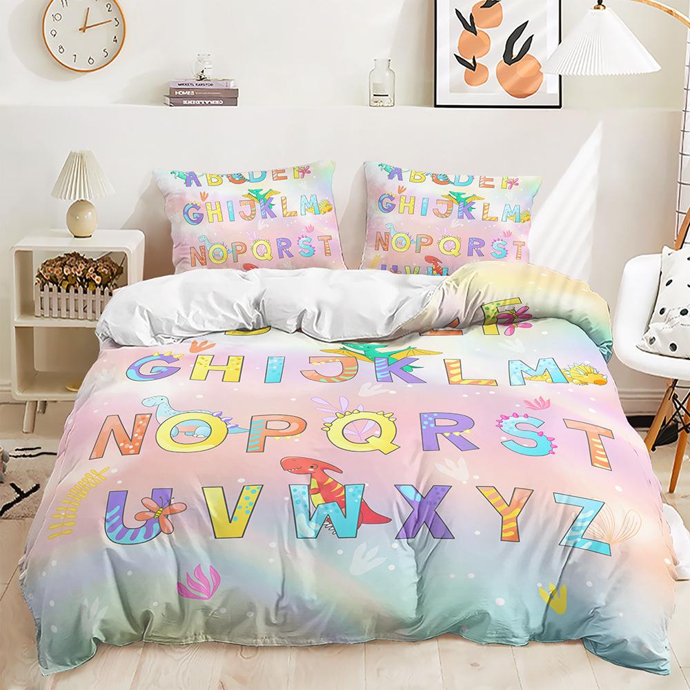 

Набор стеганого одеяла с динозаврами из трех предметов Набор постельного белья из двух предметов 135 * 200 (two-piece set) 90g