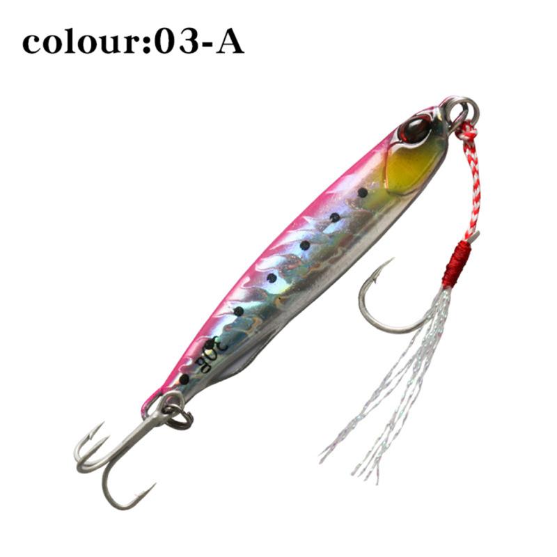 Metal Double Hook Fishing Bait Long Throw 30g 40g Iron Plate Sub-bait Freshwater Sea Sequins Vib
