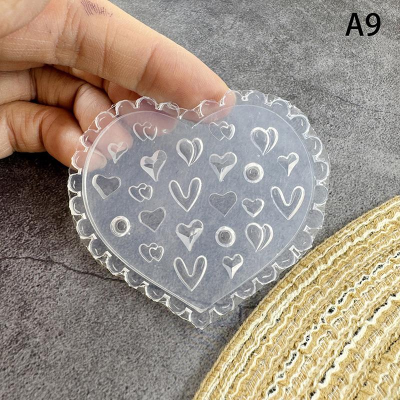 Cartoon Silicone Nail Carving Mold Flower Bow Nail Decorations Stereoscopic Stamping Plate Nails Diy Design Manicure Tools