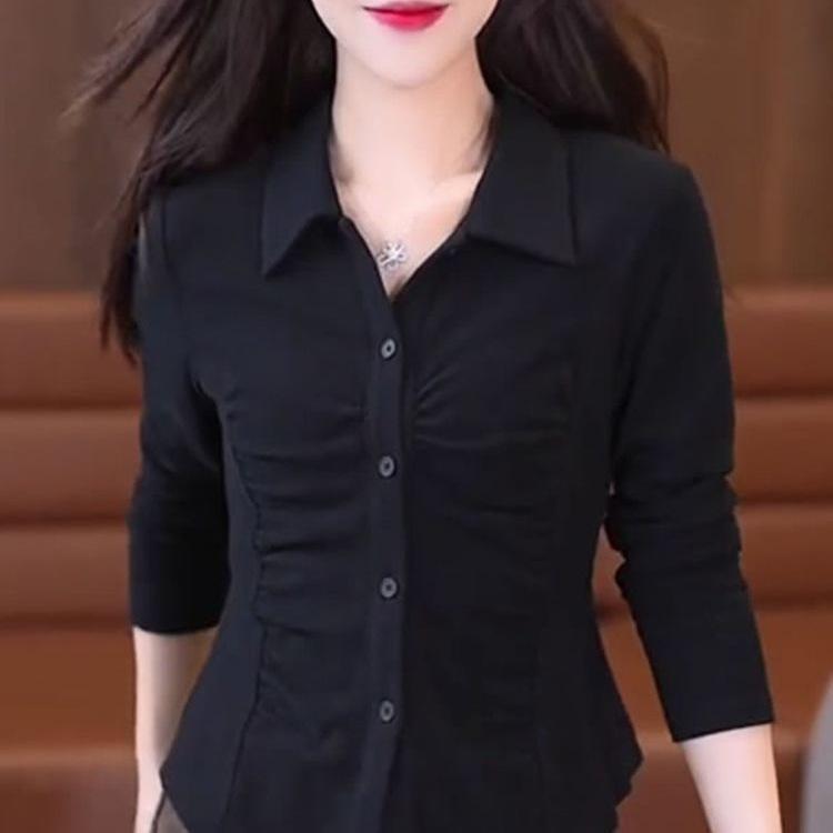 Women's Versatile Long-Sleeved Cropped Base Layer Shirt, 2025 Autumn Design – Tummy Concealing, Slimming, Flattering Top