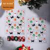 Christmas 3D Nail Art Stickers - Black Cat, Gingerbread Man, Snowflake Ornaments