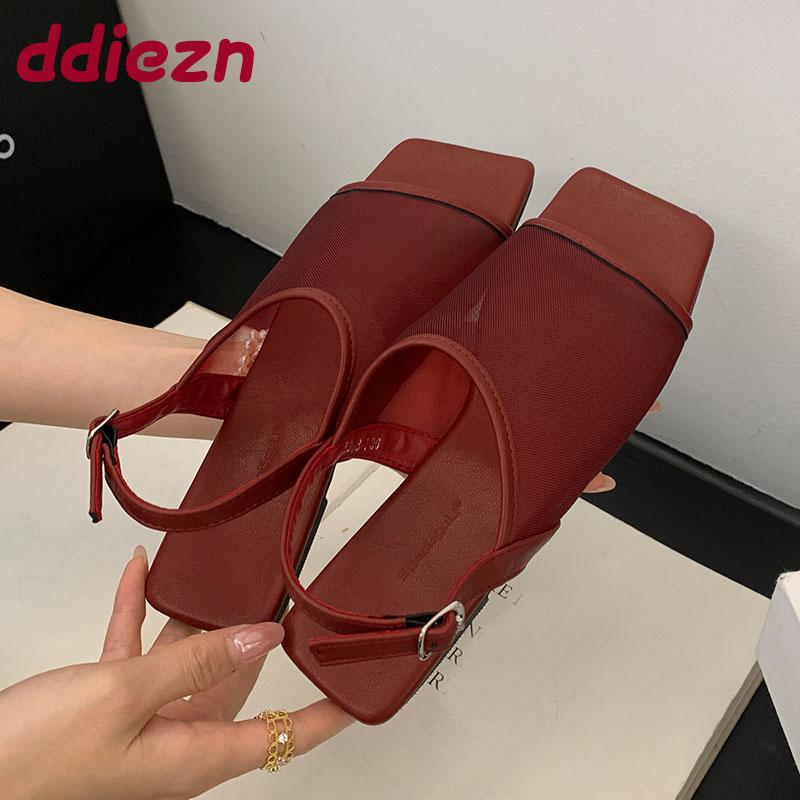 Fashion Fashion Shallow Women Flats With Shoes Sandals Luxury Female Mesh Breathable Footwear Ladies Flats Sandals Shoes Summer Spring