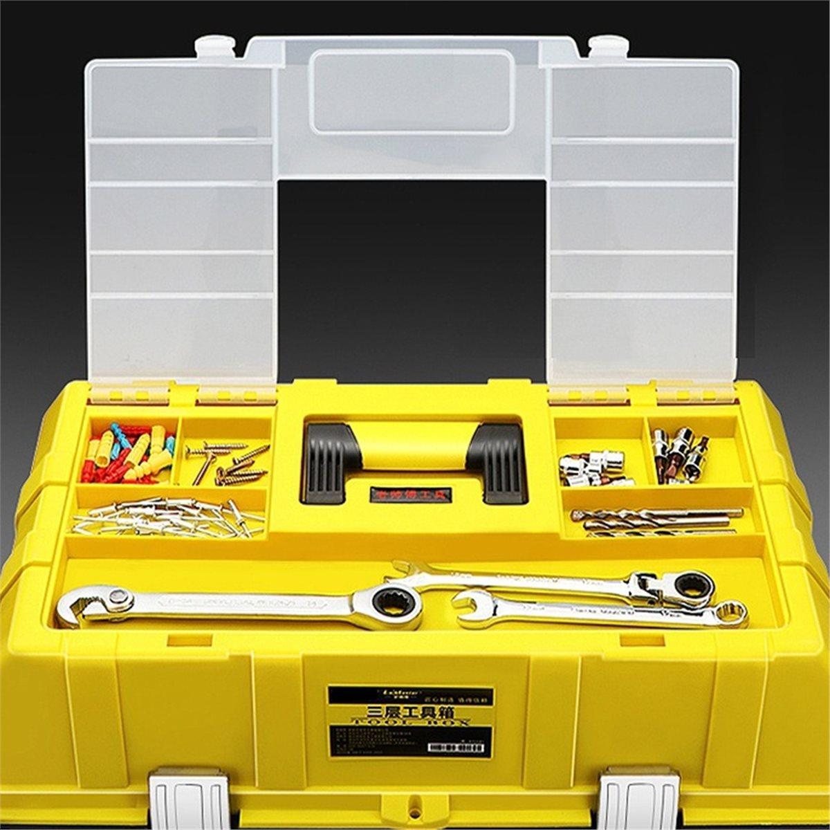 2026 New Hardware Toolbox Set Plastic Thick Combination Suitcase, Electrician Carpenter Electric Drill Tool Storage Box China Mainland