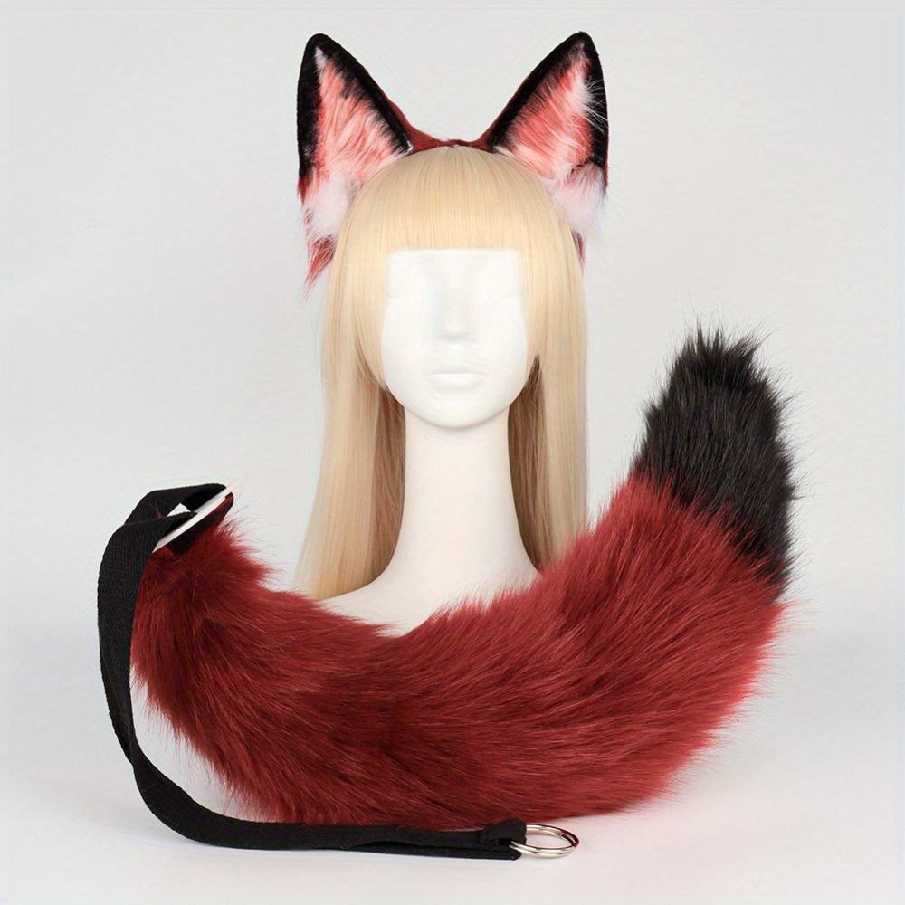 Handmade Cosplay Animal Ear & Tail Set: Ear Headband + Tail Accessories, Complete Costume Props Kit