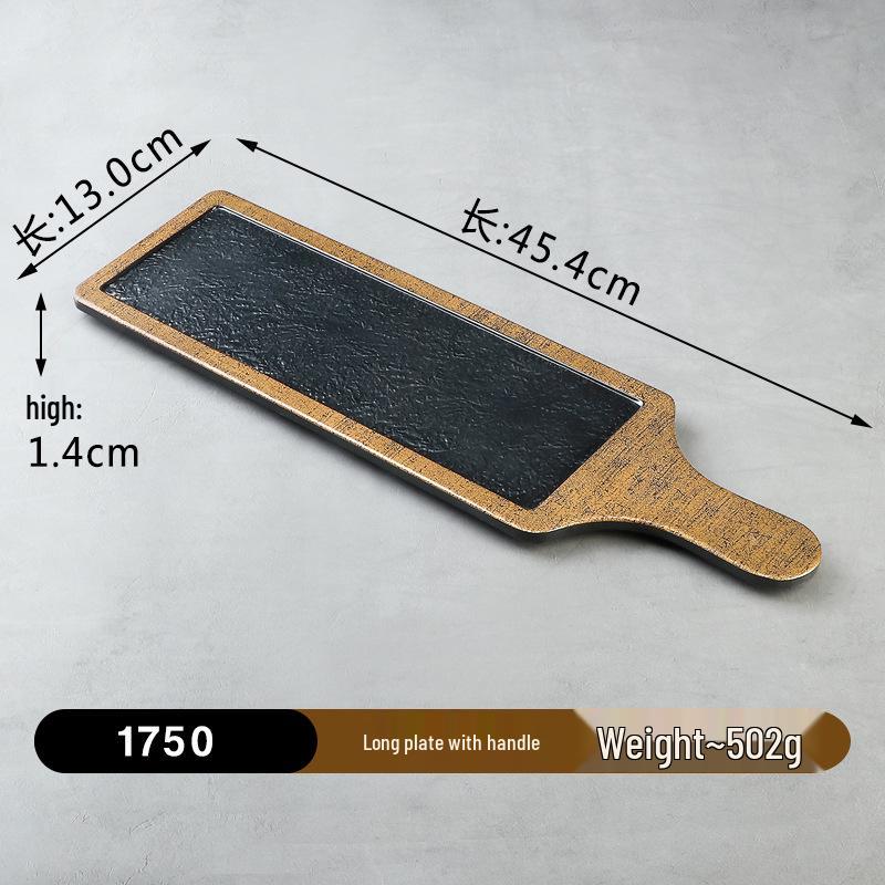 Melamine Imitation Porcelain Hot Pot & BBQ Plate with Handle