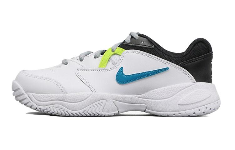 

Nike Jr.GS Comfortable And Trendy Slip Resistant Cushioning Low top Kids Training Shoes White Black Blue CD0440-101 34