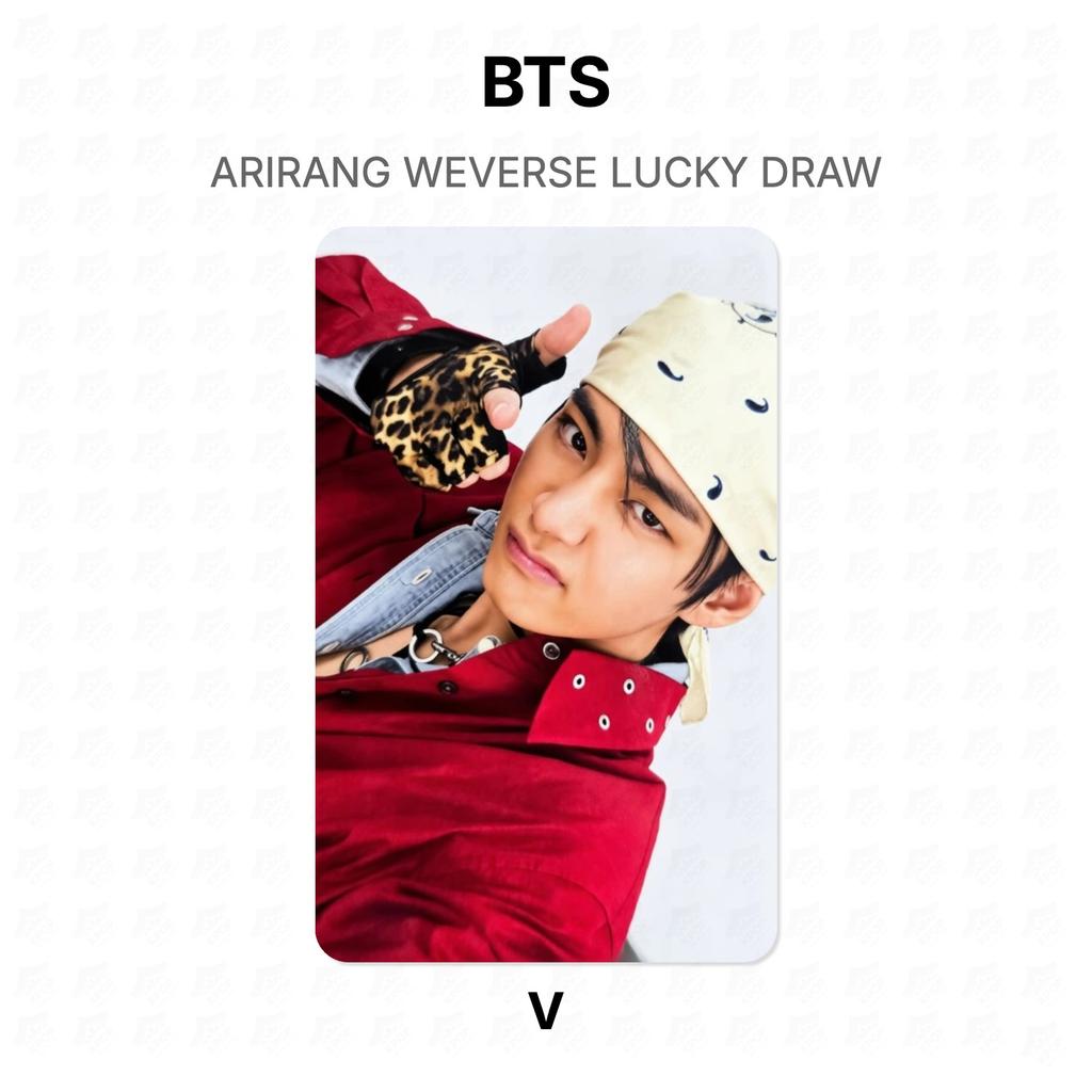 BTS ARIRANG WEVERSE Glücksziehung Offizielle Fotokarte