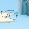 Autumn 8501 Pure Titanium Unisex Retro Square Anti-Blue Light Glasses with Myopia/Plano Lenses.