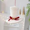 Set of 2 Christmas Hat Ornaments Mini Santa Hats Xmas Tree Hanging Decorations Holiday Party Winter Home Décor Accessories