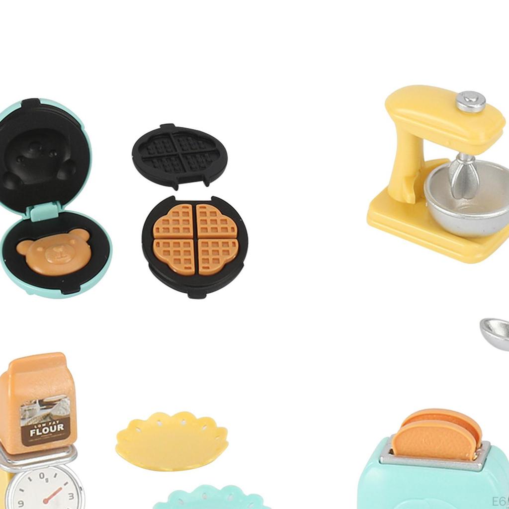 Dollhouse Scene Role Baking Waffle Oven Grill for