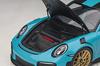AUTOart 1/18 Scale Porsche 911 (991.2) GT2 RS Weissach Package Blue/Carbon Black Finished Model 78175