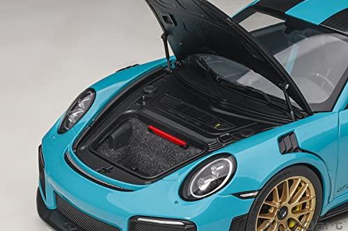 AUTOart 1/18 Scale Porsche 911 (991.2) GT2 RS Weissach Package Blue/Carbon Black Finished Model 78175