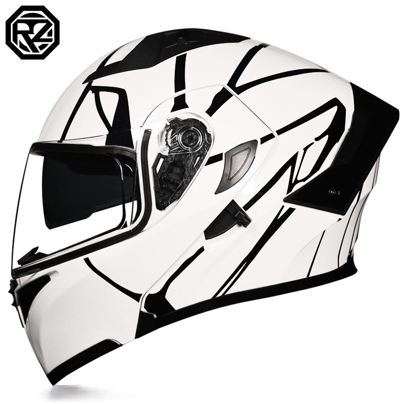 Orz-992-Motorcycle Helmet, Men's and Women's Open Face Helmet, Dual Mirror Motorcycle, Four Season Personalized Tail Wing