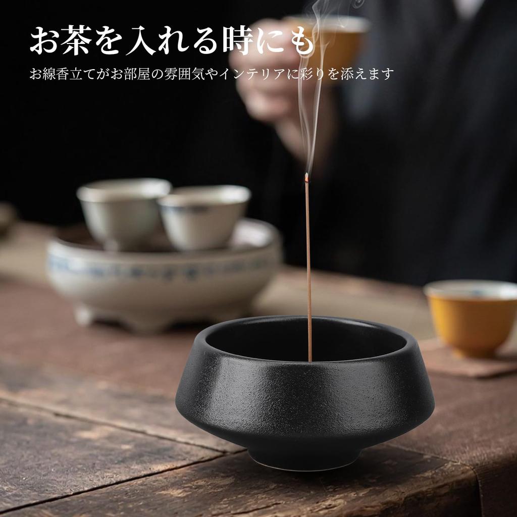 Segarty Ceramic Incense with 2 Brass Japanese Modern Easy To Incense Incense Fatigue Stress Air Buddhist Japanese Modern Incense Gift Suitable